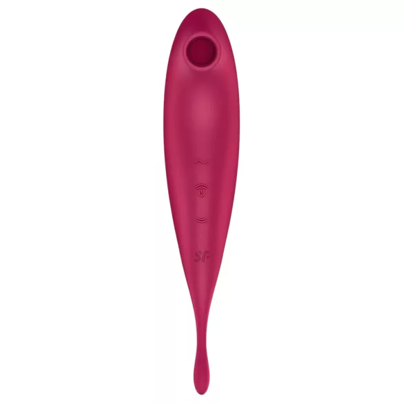 Satisfyer Twirling Pro - vibračný stimulátor klitorisu ovládaný aplikáciou (červený)