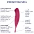 Satisfyer Twirling Pro - vibračný stimulátor klitorisu ovládaný aplikáciou (červený)