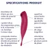 Satisfyer Twirling Pro - vibračný stimulátor klitorisu ovládaný aplikáciou (červený)