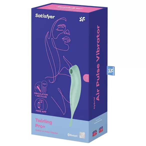 Satisfyer Twirling Pro - 2v1 smart klitoriálny vibrátor - mentolová