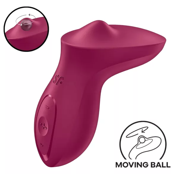 Satisfyer Exciterrr - rotačný perličkový vibrátor na klitoris (červený)