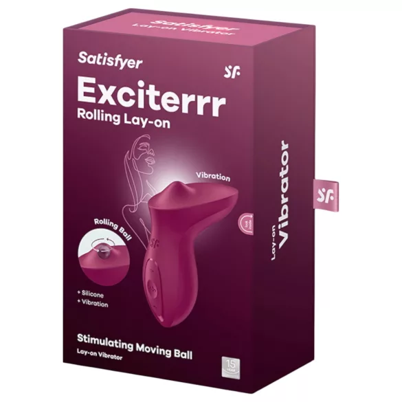 Satisfyer Exciterrr - rotačný perličkový vibrátor na klitoris (červený)