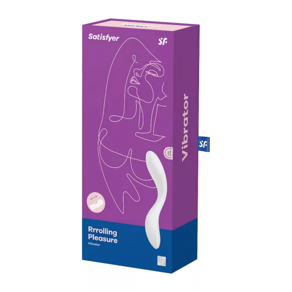 Satisfyer Rrrolling - vibrátor na bod G s pohyblivými guľôčkami (biely)