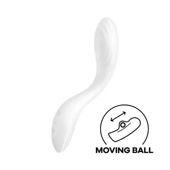Satisfyer Rrrolling - vibrátor na bod G s pohyblivými guľôčkami (biely)