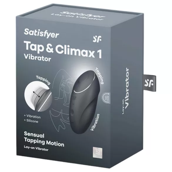 Satisfyer Tap & Climax 1 - 2v1 klitorálny vibrátor - čierny