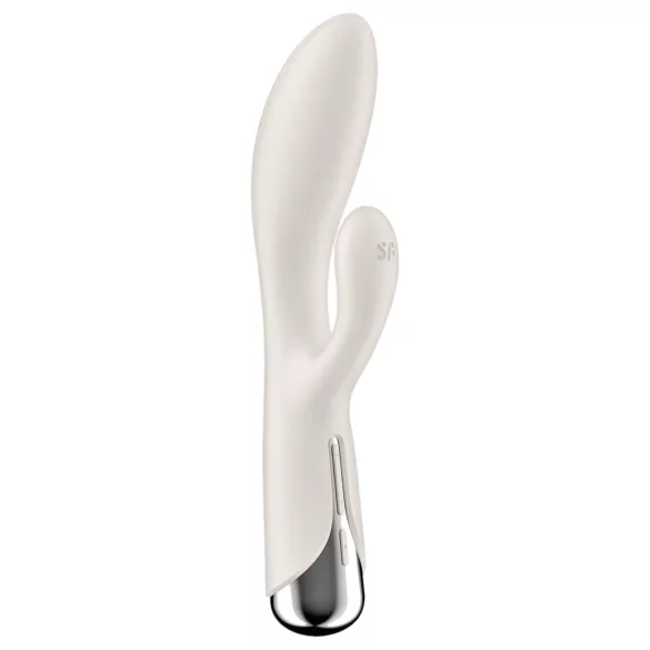 Satisfyer Spinning Rabbit 1 - vibrátor s rotačným klitorálnym ramenom - béžový