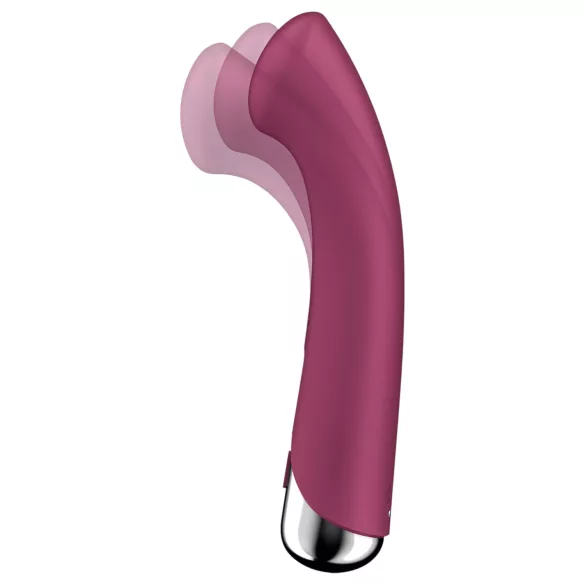 Satisfyer Spinning G-Spot 1 - vibrátor na G-bod s rotujúcou hlavou - červený