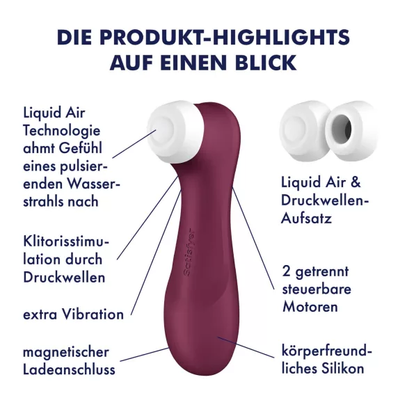 Satisfyer Pro 2 Gen3 - smart stimulátor klitorisu s tlakovými vlnami - červený
