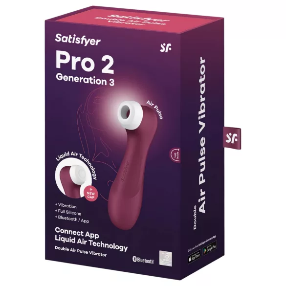 Satisfyer Pro 2 Gen3 - smart stimulátor klitorisu s tlakovými vlnami - červený