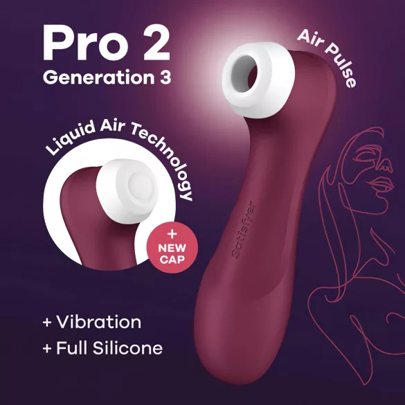 Satisfyer Pro 2 Gen3 - stimulátor klitorisu na vlny - nabíjateľný - červený