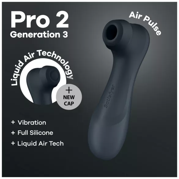 Satisfyer Pro2 Gen3 - stimulátor klitorisu so vzduchovými vlnami - tmavosivý