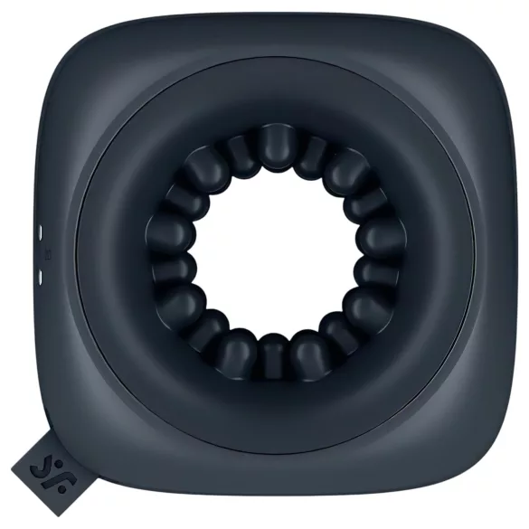 Satisfyer Ring Stroker - akumulátorový vibračný masturbátor (čierny)
