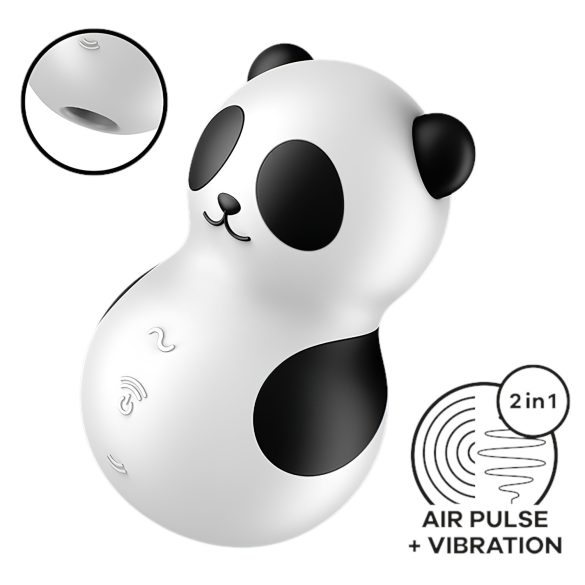 Satisfyer Pocket Panda - vzduchový klitoriálny stimulátor (čierny)