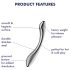 Satisfyer Pure Gravity 1 – vrúbkované oceľové dildo (strieborné)