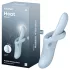 Satisfyer Heat Flex 4 - zohrievajúci vibrátor s ramienkom na klitoris (modrý)