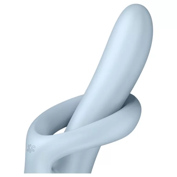 Satisfyer Heat Flex 4 - zohrievajúci vibrátor s ramienkom na klitoris (modrý)