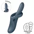 Satisfyer Heat Flex 4 - vibrátor s ohrievaním a ramenom na klitoris - sivý