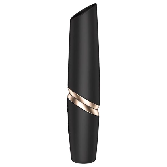 Satisfyer Perfect Kiss - čierny rúžový vibrátor