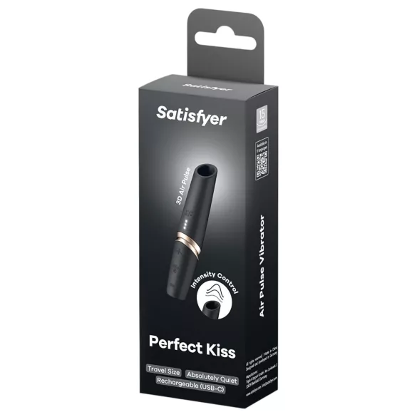 Satisfyer - vibrátor na klitoris v tvare rúžu - čierny