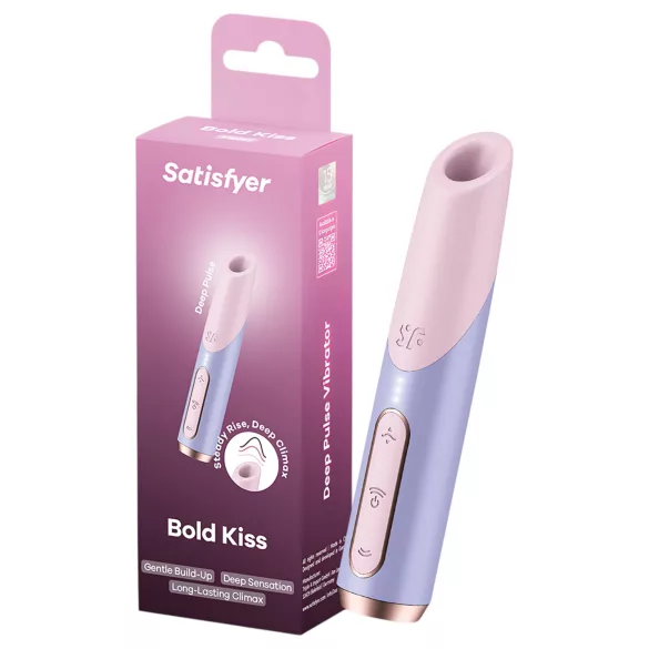 Satisfyer Bold Kiss - rúžový vibrátor s tlakovými vlnami (ružový)