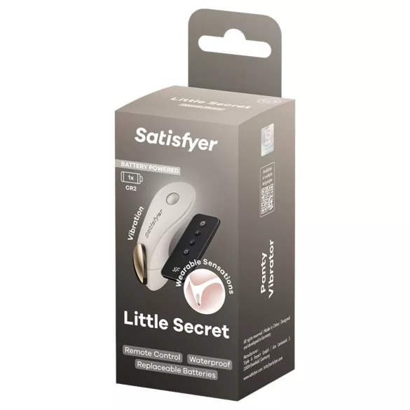 Satisfyer Little Secret - nositeľný vibračný stimulátor do nohavičiek (biely)
