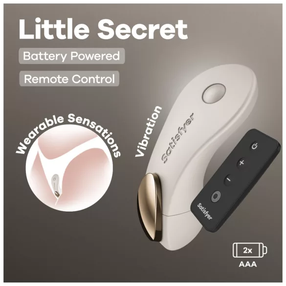Satisfyer Little Secret - nositeľný vibračný stimulátor do nohavičiek (biely)