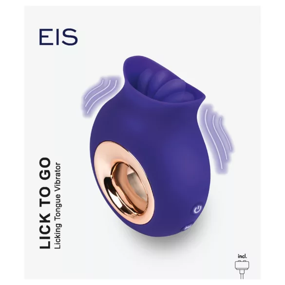 EIS - vibračný stimulátor klitorisu - lízanie - fialový