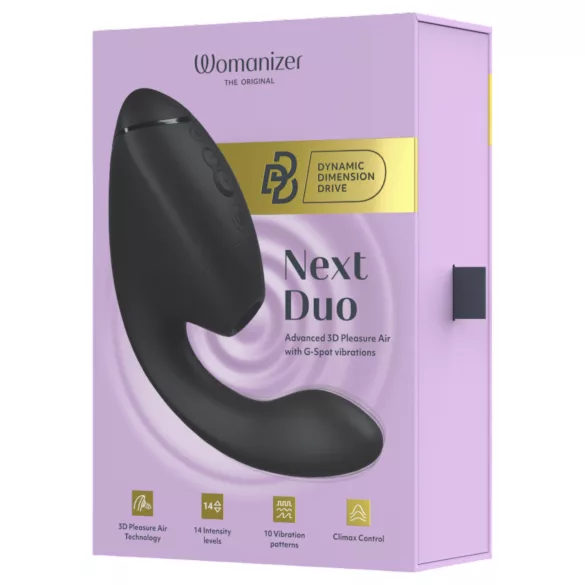 Womanizer Next Duo - 2v1 vibrátor na bod G (čierny)