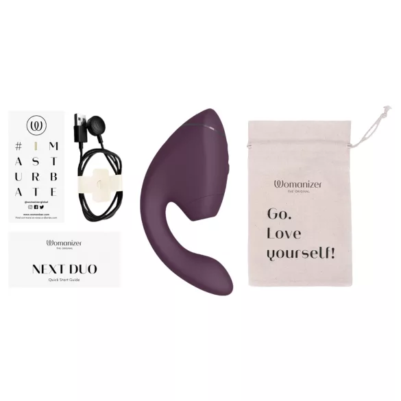 Womanizer Next Duo - vibrátor na bod G a klitoris - fialový