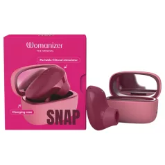   Womanizer Snap - klitorálny stimulátor s tlakovými vlnami s nabíjacím puzdrom (červený)