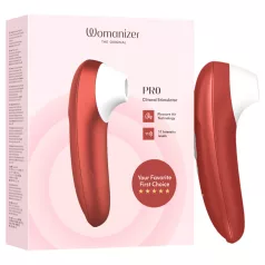   Womanizer Pro - stimulátor klitorisu s tlakovými vlnami (červený)