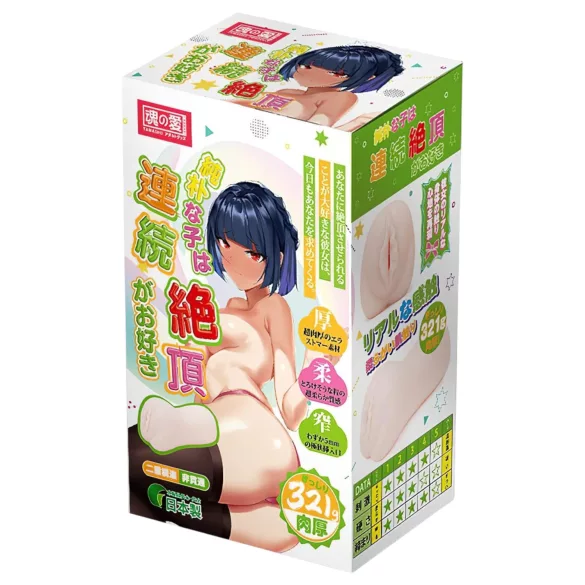 TAMASHII Continuous Orgasm - anime umelá vagína masturbátor (prírodná farba)