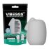 VIBEGGS Ribs Delight - vibračné vajíčko masturbátor (biela)