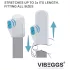 VIBEGGS - vibračné vajíčko masturbátor - rebrované - biele