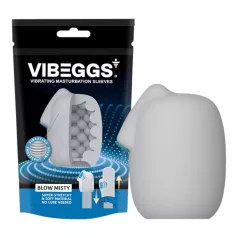   VIBEGGS Blow Misty - vibračné vajíčko masturbátor (biele)