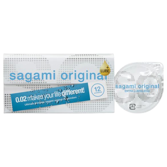 Sagami Original - extra lubrikované kondómy - 55 mm (12 ks)