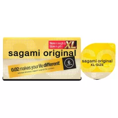   Sagami Original 0,02 XL - kondóm - ultra tenký - 61mm (6ks)