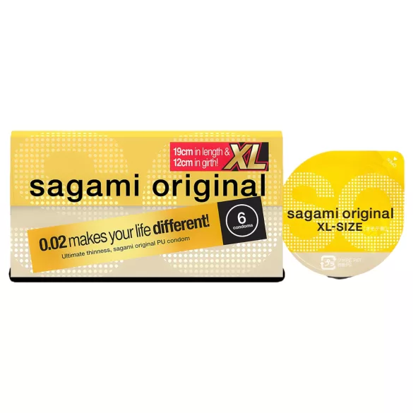 Sagami Original 0,02 XL - kondóm - ultra tenký - 61mm (6ks)