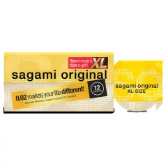   Sagami Original 0,02 XL - kondóm - extra veľký - 61mm - 12ks