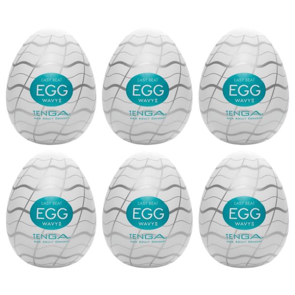 TENGA Egg Wavy II - vlnitý vajíčkový masturbátor (6ks)