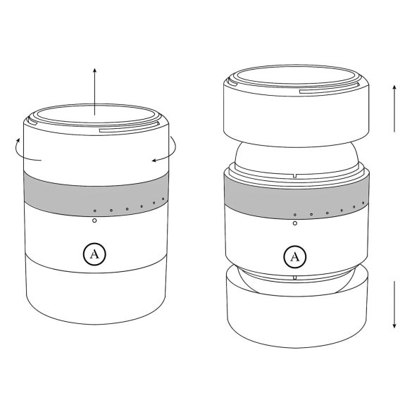 Arcwave - masturbátor pre mužov - rotačný stláčací - čierny