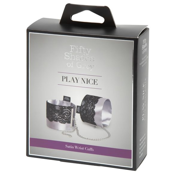 Päťdesiat odtieňov sivej - saténové putá - strieborné