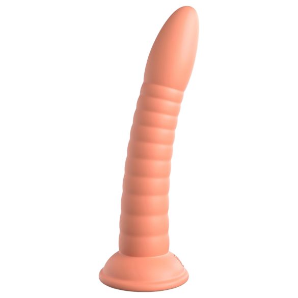 Dillio Wild Thing - vrúbkované dildo (19 cm) - oranžové
