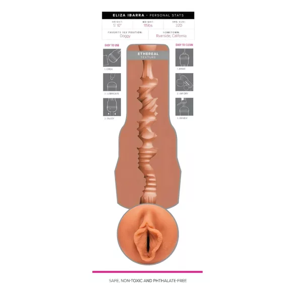 Fleshlight Eliza Ibarra Ethereal - realistická umelá vagína (prírodná)