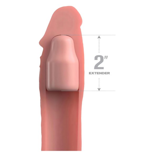 X-TENSION Elite 2 - návlek na penis s krúžkom - prírodná farba