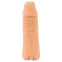 Nature Skin - návlek na penis a umelá vagína - 18 cm - telová farba