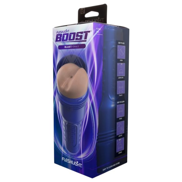Fleshlight Boost Blast - realistický análny masturbátor - telová farba