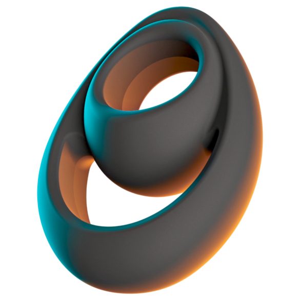 Erecto - erekčný krúžok na penis a semenníky - silný - čierny