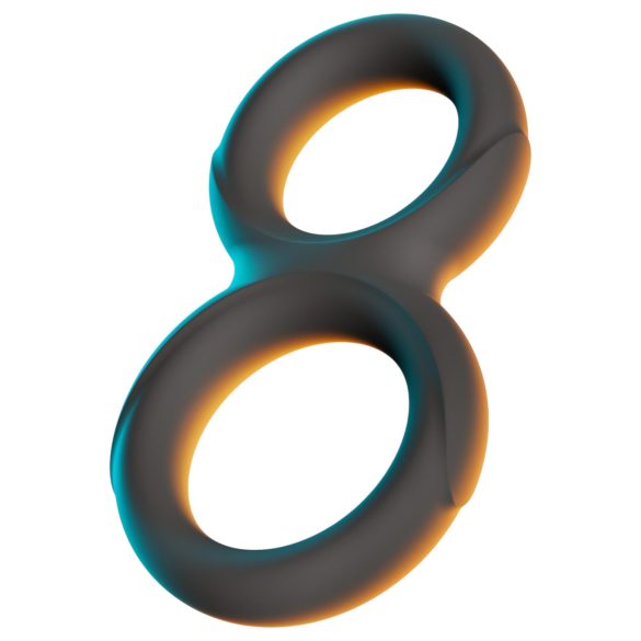 Erecto - dvojitý krúžok na penis (čierny)