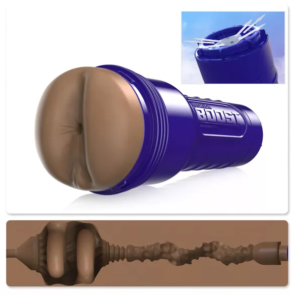 Fleshlight Boost Blast - realistický anál masturbátor - hnedý